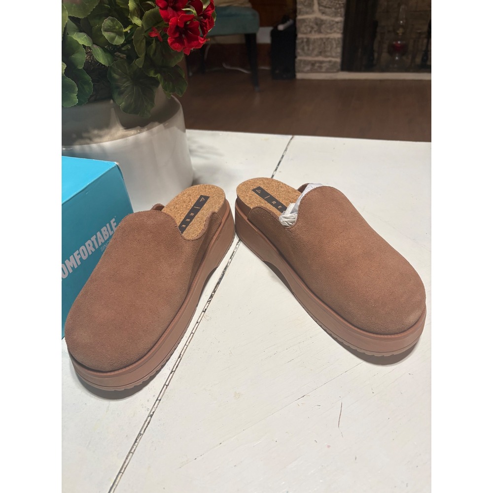 Reef Vista Skye Walnut Suede Platform Mules Clogs Brown Womens 10 CJ8748 - Picture 5 of 7